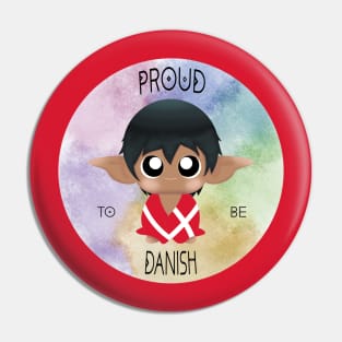 Proud to be Danish (Sleepy Forest Creatures) Pin