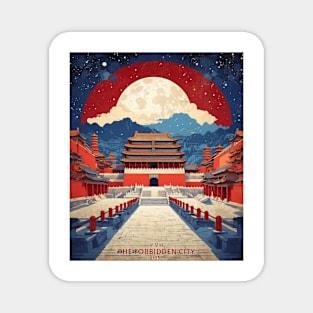 Forbidden City China Vintage Travel Poster Tourism Magnet