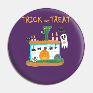 Trick or Treat Drawing Design Pin