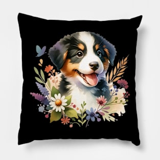 Appenzeller Sennehund Floral Pillow