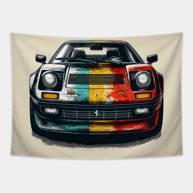 Ferrari 308 Tapestry by Vehicles-Art