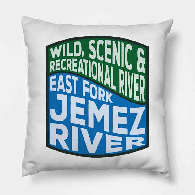 East Fork Jemez River Wild, Scenic and Recreational River wave Pillow by nylebuss