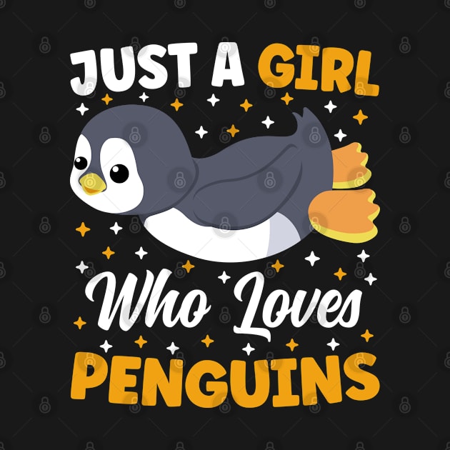 Just A Girl Who Loves Penguins Cute Kawaii Penguin Lover by MintedFresh