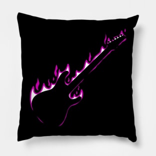 Fire Guitar (Violet version) Pillow