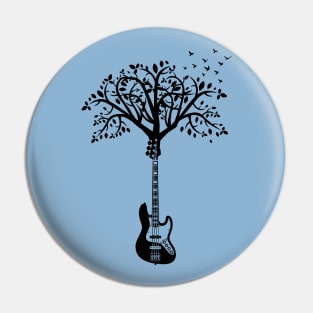 Bass Guitar Tree Light Theme Pin