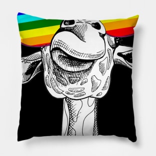 Giraffe Gay Pride Flag Sunglasses LGBTQ Gift Tank Top Pillow