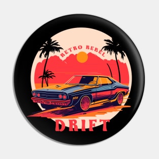 Retro Drift Car Pin