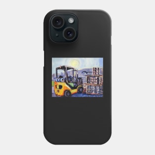 Forklift at a Brewery Moving Kegs Phone Case