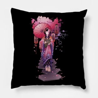 Japan Geisha Art Print for Women and Men Pillow