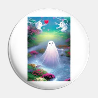 Spooky Ghost Kisses Pin