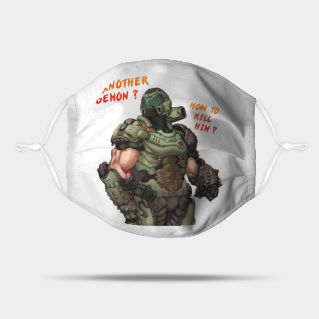 Doomguy Face Mask Doomguy Doom Mask Teepublic doomguy