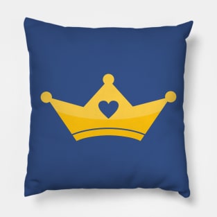 Golden Crown Shape with Heart Pillow