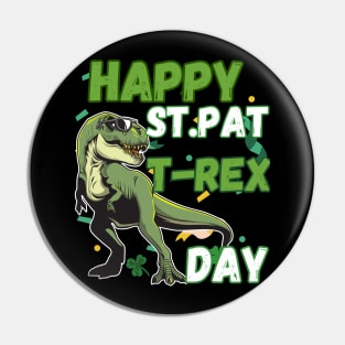 Happy St Pat Rex Day Shirt St Patricks Dinosaur Pin