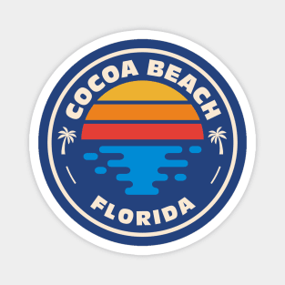 Retro Cocoa Beach Florida Vintage Beach Surf Emblem Magnet