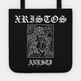 Xristos Anesti Christ is Risen Gothic Tote