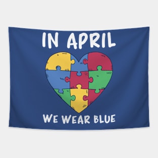 Autism Awareness, In April We Wear Blue Tapestry