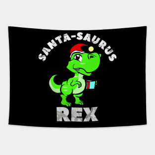 Christmas Kids Gift Santa Dinosaur Santa-Saurus Rex Tapestry