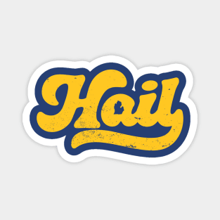 Retro Script Hail // Vintage Football Gameday in Michigan Magnet