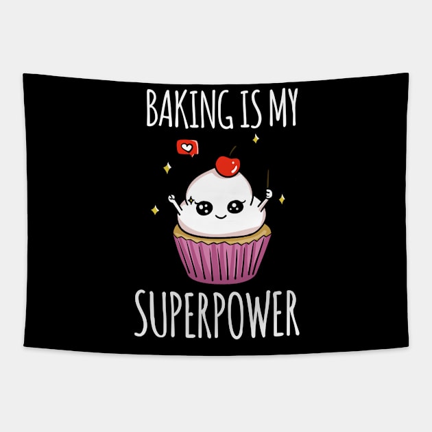 Baking is my superpower shirt Tapestry by Iteeaz