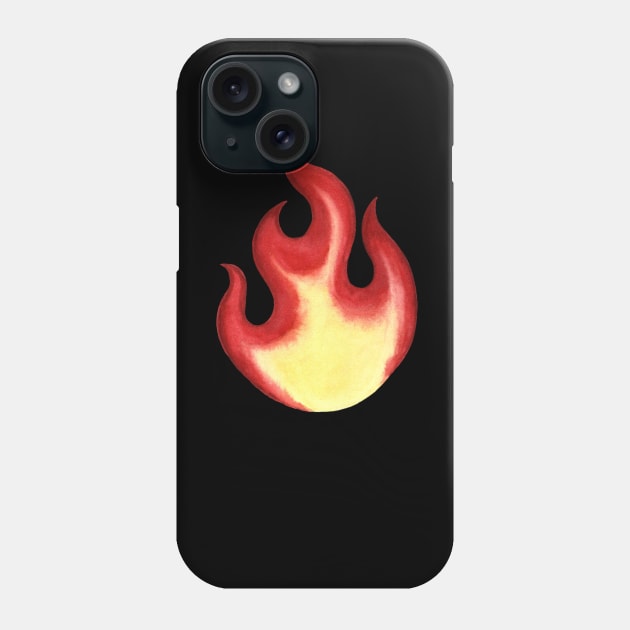 Watercolor flame Phone Case by fears