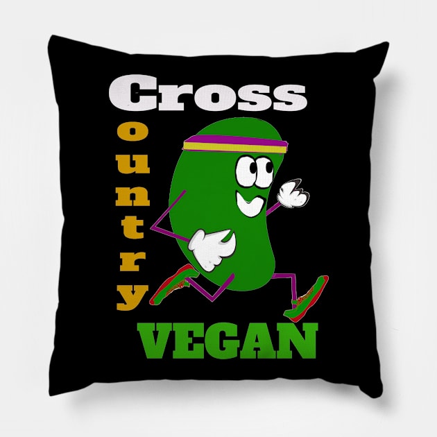 Cross Country Vegan Runner Pillow by PoetandChef