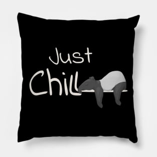 Just Chill | Relaxing Tapir Stress Relief Art Pillow