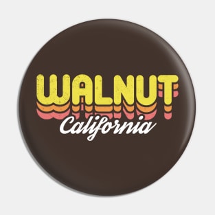 Retro Walnut California Pin