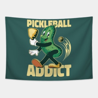 Pickling it up on the Court: Pickleball Addict Tapestry