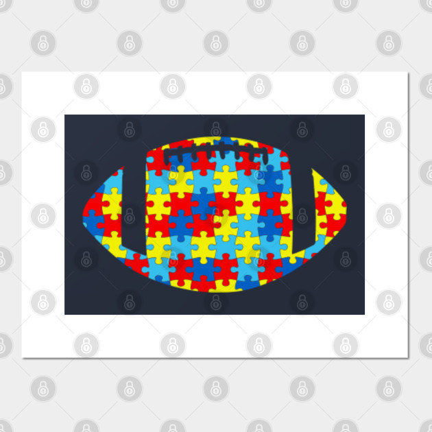 Football Autism Awareness Autism Poster E Stampa Artistica Teepublic It