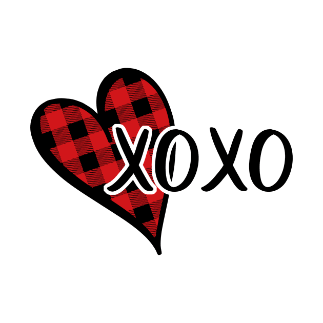 XOXO Funny Heart Design Love Valentine by BlueTodyArt