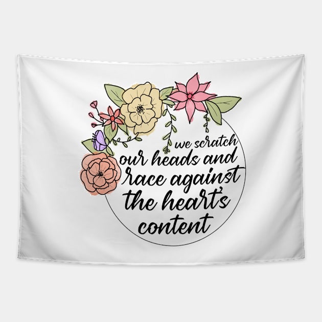 Heart's Content Flowers Tapestry by CMORRISON12345