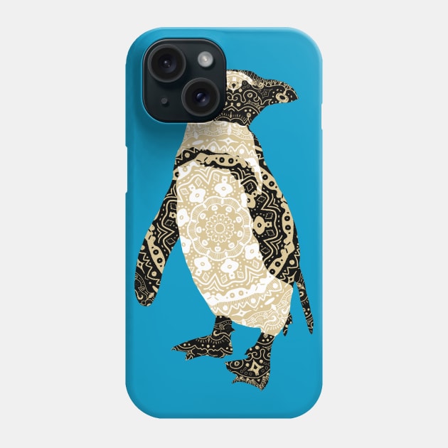 African Mandala Penguin Phone Case by StephenBibbArt