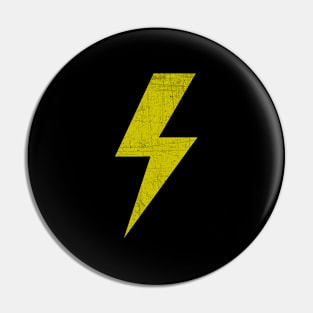 Yellow Thunderbolt Bolt Of Lightning Team Pin