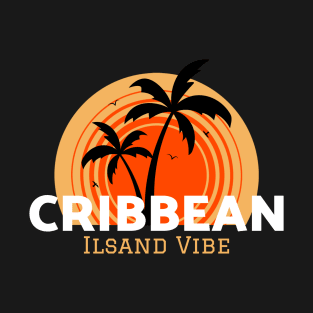 Caribbean Island Vibe Sunset Beach T-Shirt