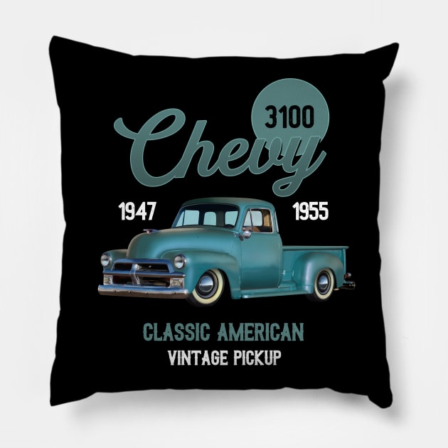 Chevy 3100 Pillow by hardtbonez