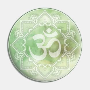 Om Mandala Green Pin