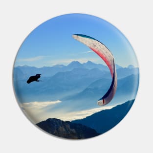 Paraglider Swiss Alps Pin