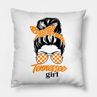 Tennessee Girl // Messy Hair, Don't Care // Tennessee Football Gameday Pillow