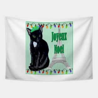 Joyeux Noel Kitty Kat Tapestry