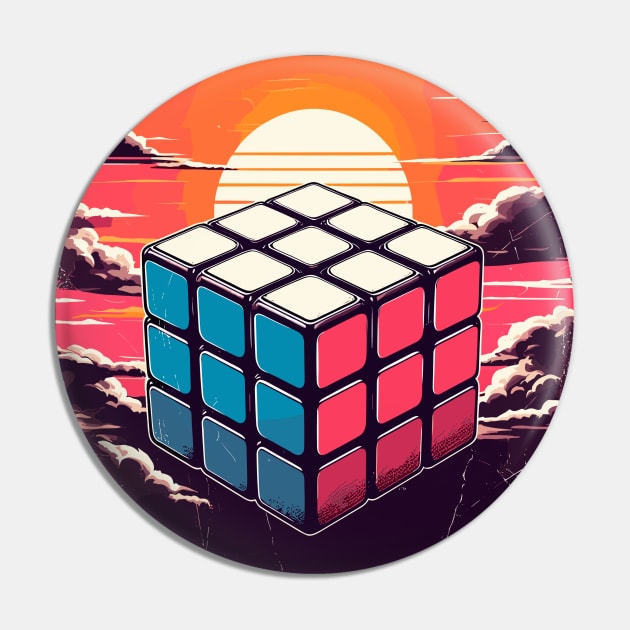 Retro speed cube Pin by TomFrontierArt