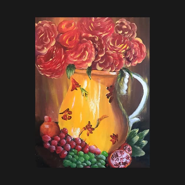 Vase of Roses by Allison Prior Art