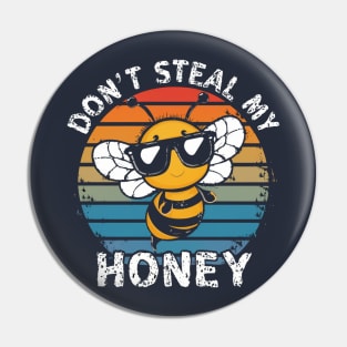 Funny bee tees Pin