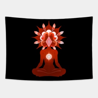 Aura Orange Meditation 04 Tapestry