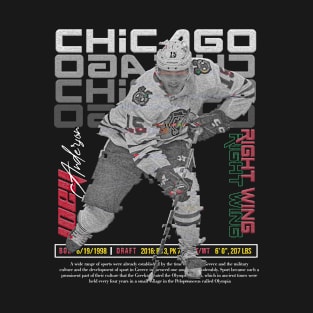 Joey Anderson Hockey Art Blackhawks T-Shirt