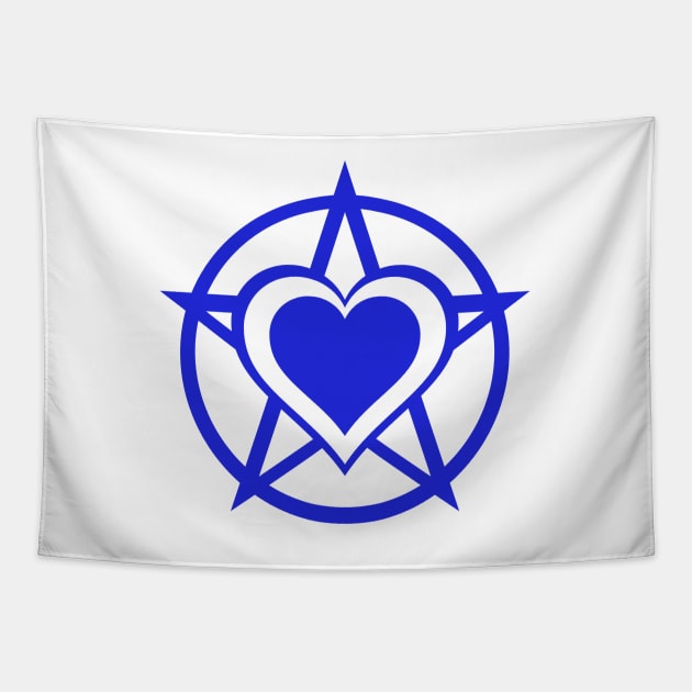 Blue Pagan Heart Cheeky Witch® Tapestry by Cheeky Witch