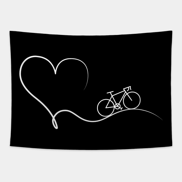 Heart Gravel Bike Racing Tapestry by SNZLER