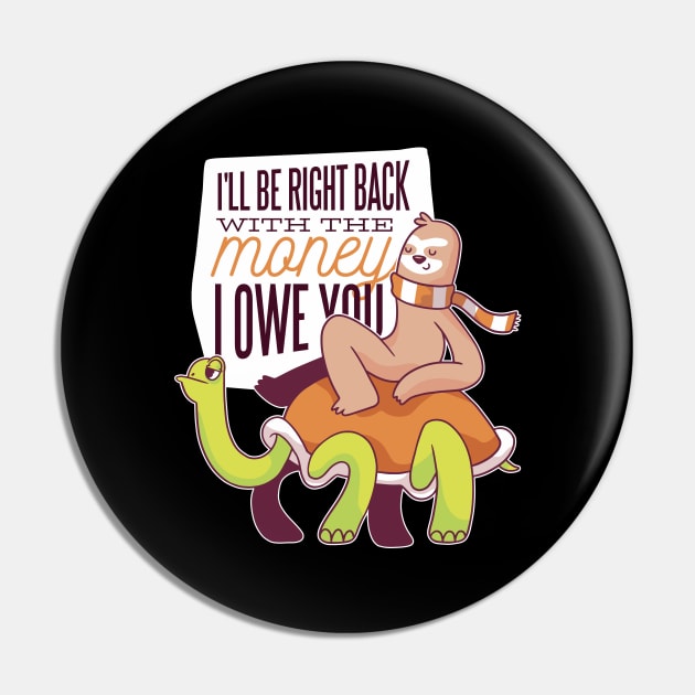 Funny Sloth Pin by LR_Collections