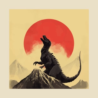 Japanese minimalist dinosaur poster T-Shirt