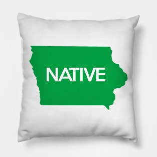 Iowa Native IA Green Pillow