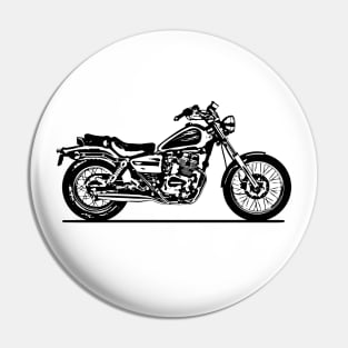 Rebel 250 Motorcycle Sketch Art Pin